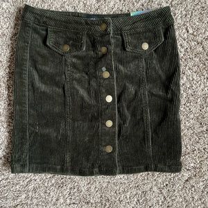 NWT Corduroy Button Up Skirt